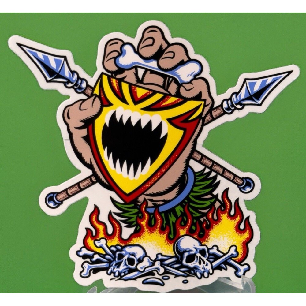 Santa Cruz Skateboard 4+” Clear Sticker LG FACTORY OEM Wave Surfer SURF Beach CA